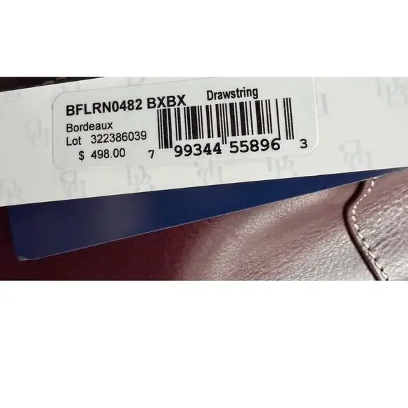 Dooney & Bourke Drawstring Bucket Bag Bordeaux Leather NWT $498 - Picture 2 of 6